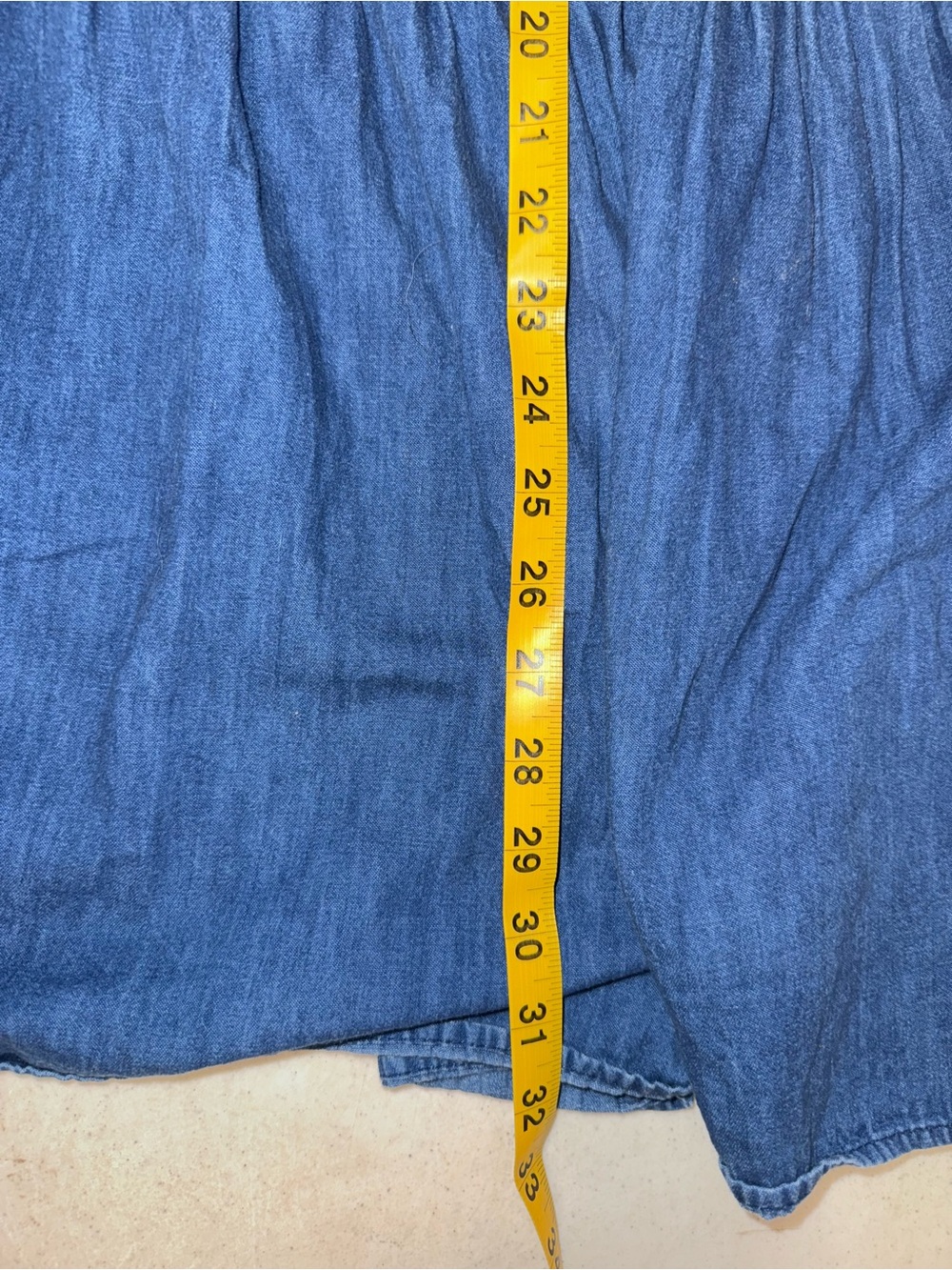 Vtg Glen Cove Chambray Tiered Maxi Skirt XL Cottagecore Boho Prairie - Picture 11 of 13